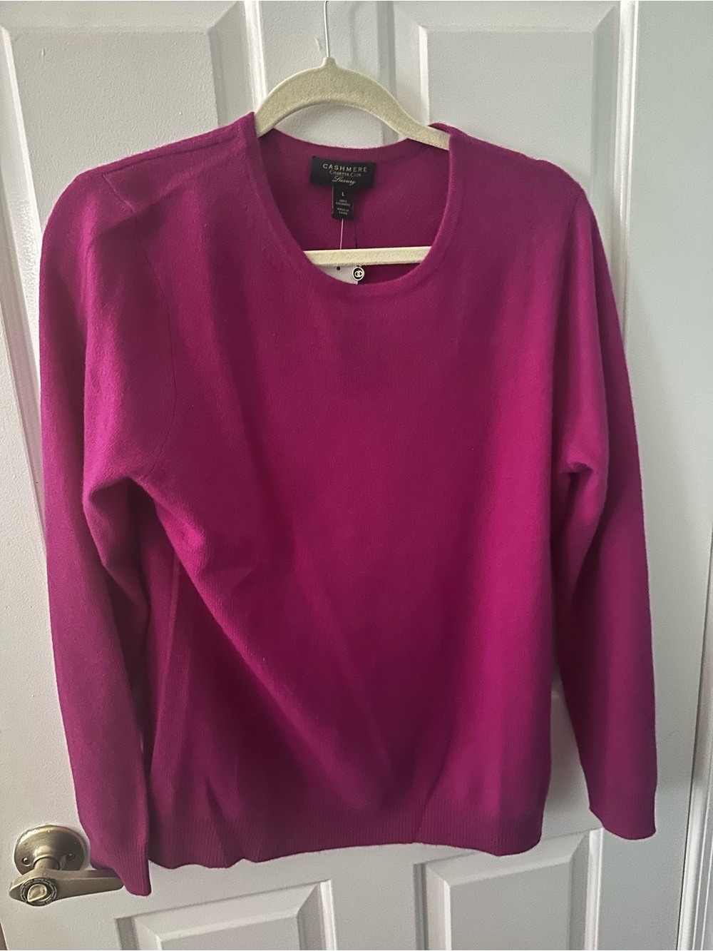 Charter Club Magenta Crewneck Sweater